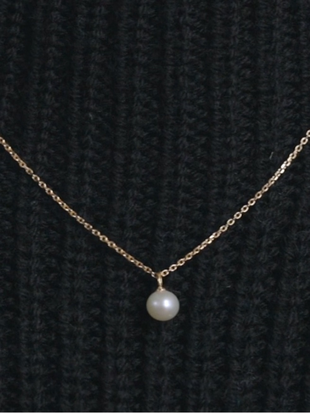 Mejuri Pearl Necklace with Canvas Tote with Box and Pouch - Picture 4 of 8